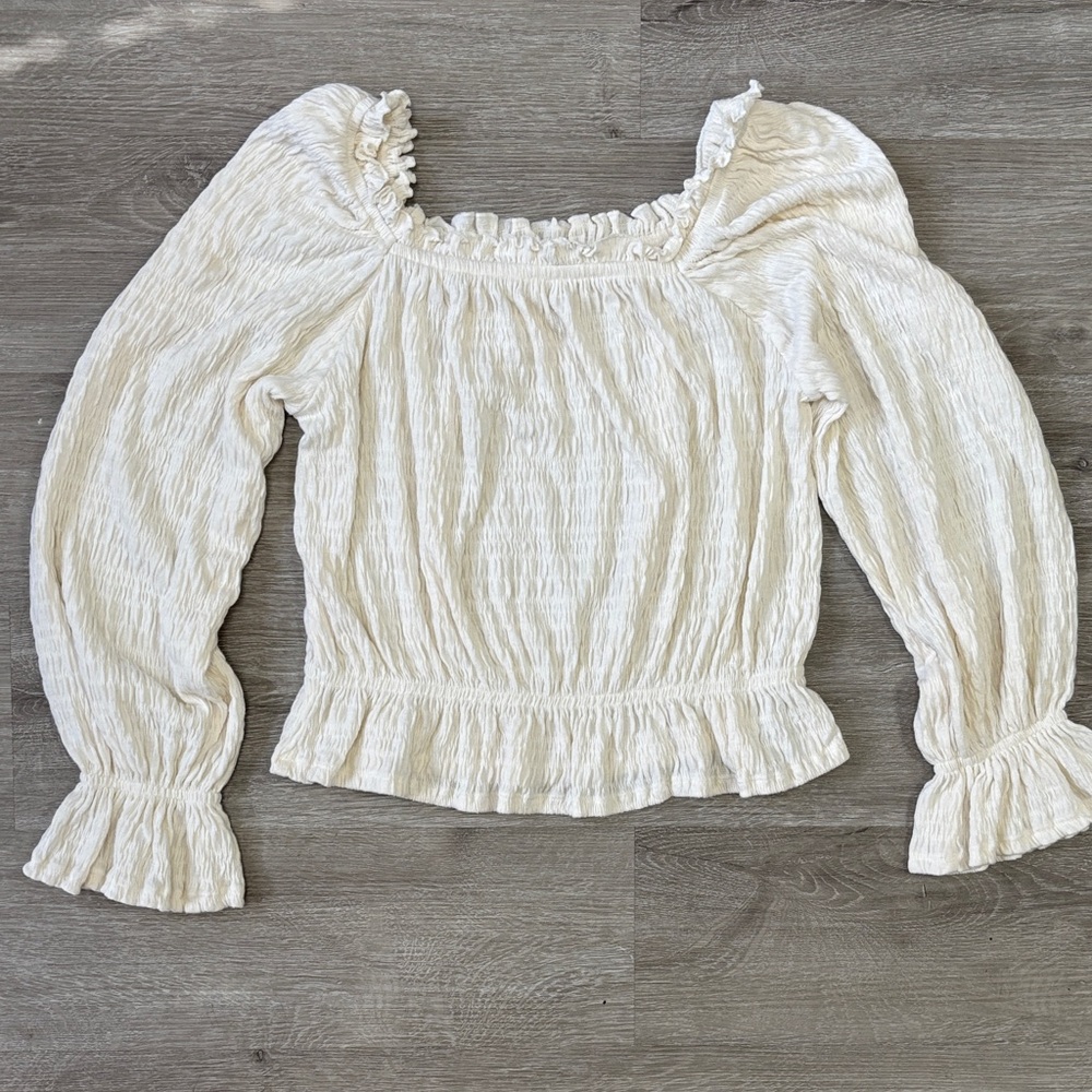 GAP Kids girls cream white pheasant blouse size xxl